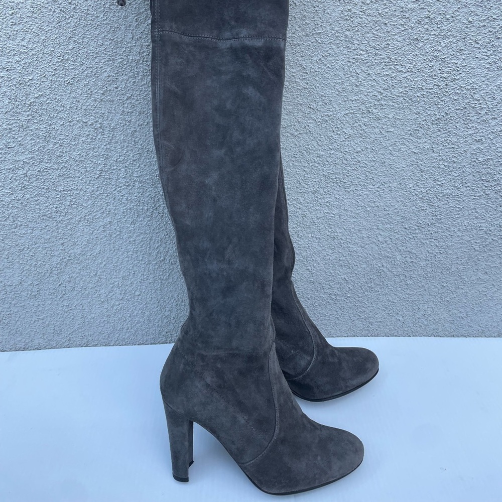 Stuart Weitzman Hiline Otk Boot In Slate Grey - image 7